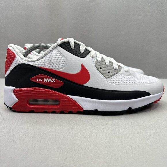 Nike Air Max 90 Golf TB Mens Size 11.5 White University Red Black Spikeless NEW main image 6